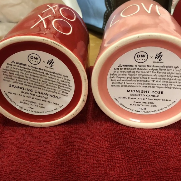 🔥 NEW Rae Dunn Valentines Candles mix n match🕯💖 Pink LOVE - Picture 2 of 8